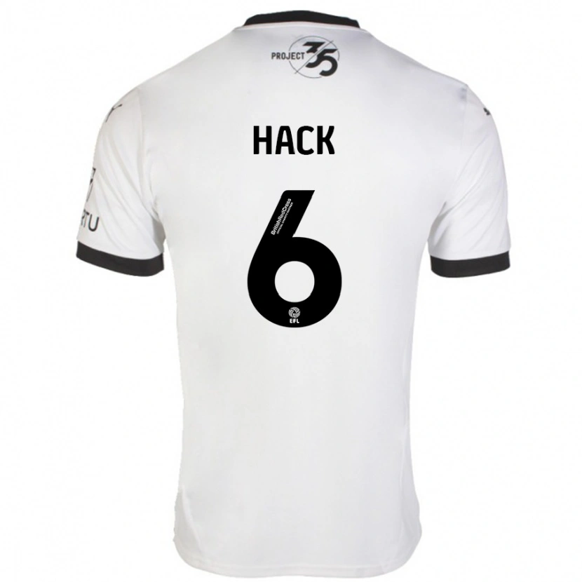 Danxen Män Lucy Hack #6 Vit Svart Bortatröja Matchtröjor 2024/25 Tröjor T-Tröja