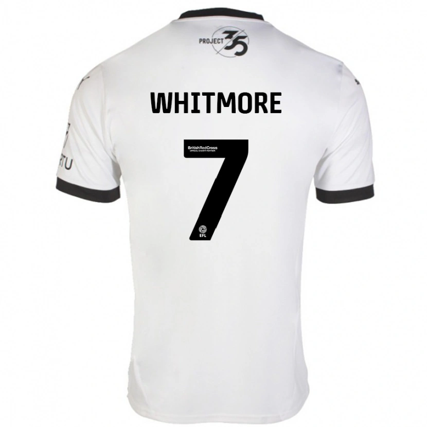Danxen Män Charlotte Whitmore #7 Vit Svart Bortatröja Matchtröjor 2024/25 Tröjor T-Tröja