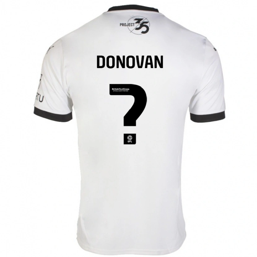Danxen Män Henry Donovan #0 Vit Svart Bortatröja Matchtröjor 2024/25 Tröjor T-Tröja