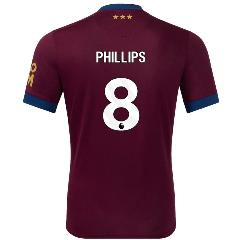 Danxen Män Kalvin Phillips #8 Brun Bortatröja Matchtröjor 2024/25 Tröjor T-Tröja
