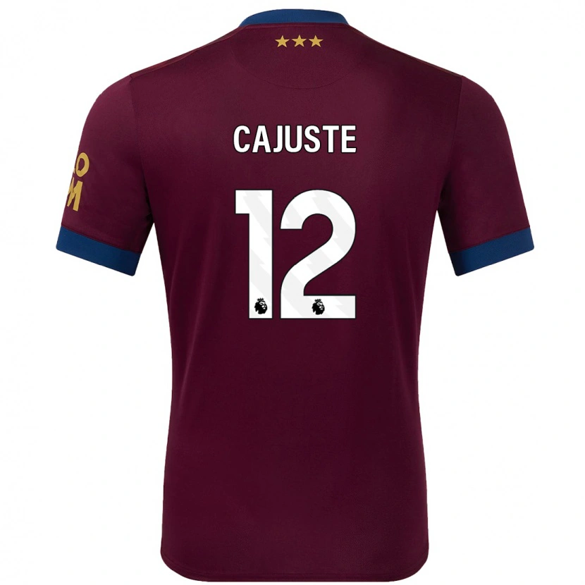 Danxen Män Jens Cajuste #12 Brun Bortatröja Matchtröjor 2024/25 Tröjor T-Tröja