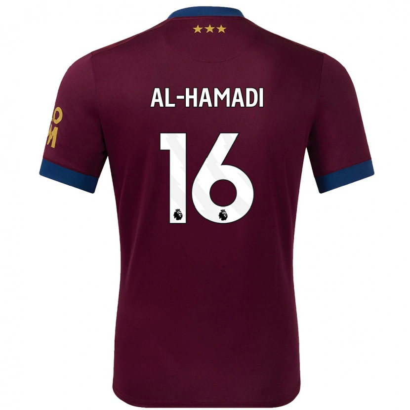 Danxen Män Ali Al-Hamadi #16 Brun Bortatröja Matchtröjor 2024/25 Tröjor T-Tröja