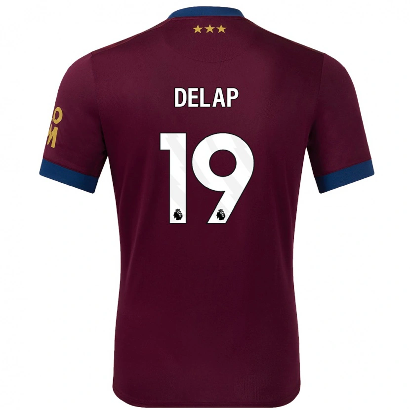 Danxen Män Liam Delap #19 Brun Bortatröja Matchtröjor 2024/25 Tröjor T-Tröja