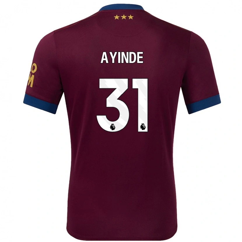 Danxen Män Leon Ayinde #31 Brun Bortatröja Matchtröjor 2024/25 Tröjor T-Tröja