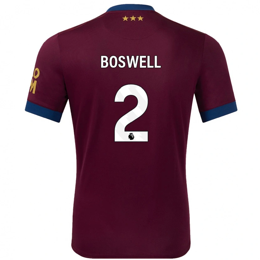 Danxen Män Maria Boswell #2 Brun Bortatröja Matchtröjor 2024/25 Tröjor T-Tröja