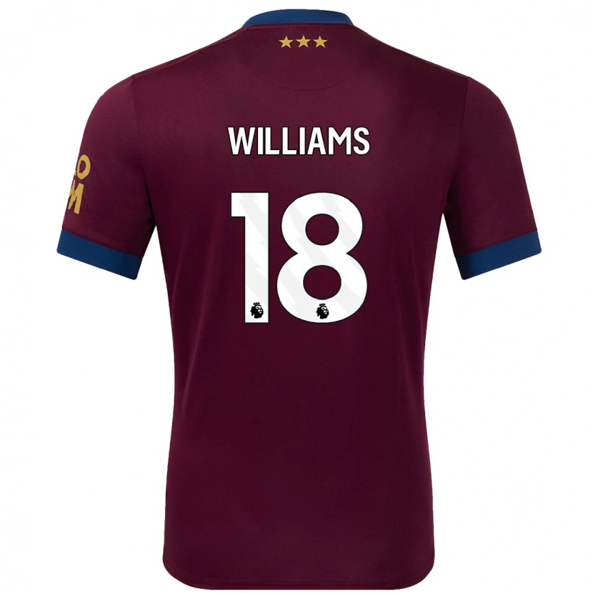 Danxen Män Brandon Williams #18 Brun Bortatröja Matchtröjor 2024/25 Tröjor T-Tröja