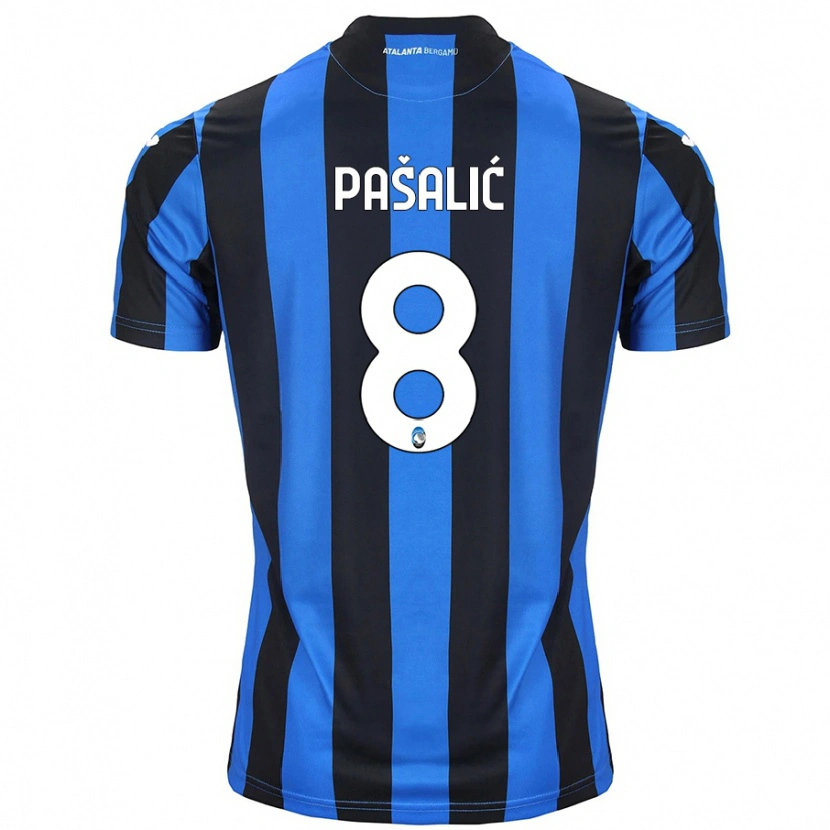 Danxen Kvinnor Mario Pasalic #8 Blå Svart Hemmatröja Matchtröjor 2024/25 Tröjor T-Tröja