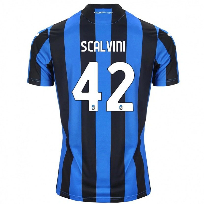 Danxen Kvinnor Giorgio Scalvini #42 Blå Svart Hemmatröja Matchtröjor 2024/25 Tröjor T-Tröja