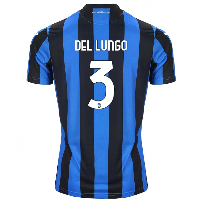 Danxen Kvinnor Tommaso Del Lungo #3 Blå Svart Hemmatröja Matchtröjor 2024/25 Tröjor T-Tröja