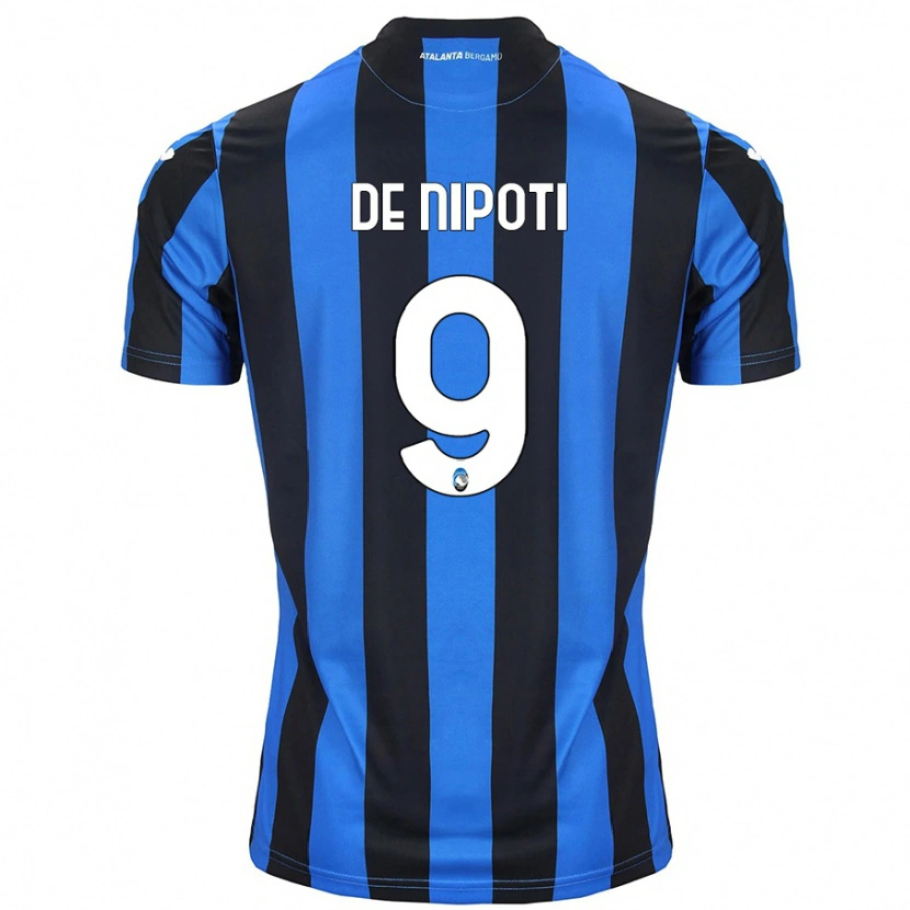 Danxen Kvinnor Tommaso De Nipoti #9 Blå Svart Hemmatröja Matchtröjor 2024/25 Tröjor T-Tröja