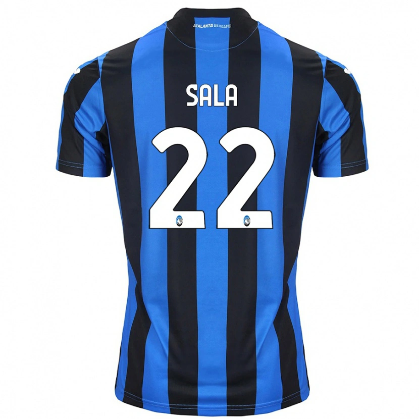 Danxen Kvinnor Lorenzo Sala #22 Blå Svart Hemmatröja Matchtröjor 2024/25 Tröjor T-Tröja