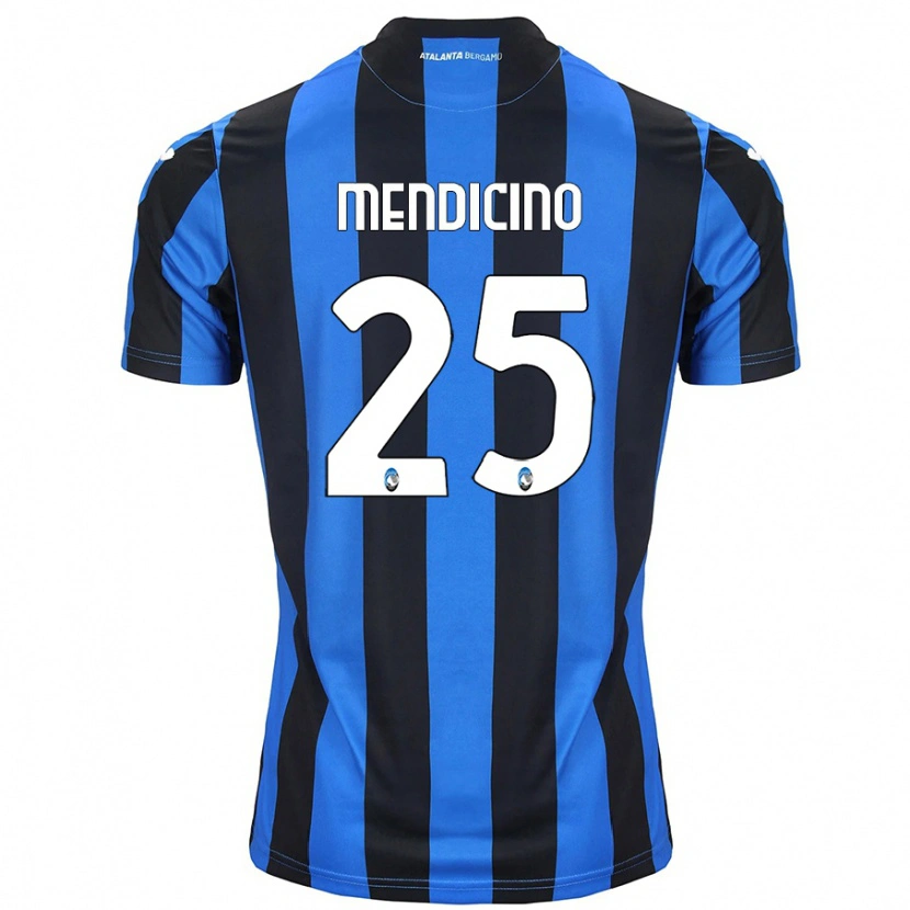 Danxen Kvinnor Leonardo Mendicino #25 Blå Svart Hemmatröja Matchtröjor 2024/25 Tröjor T-Tröja