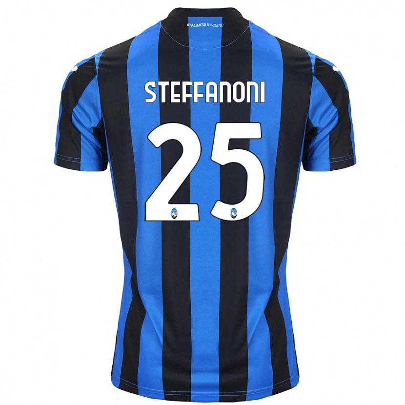 Danxen Kvinnor Federico Steffanoni #25 Blå Svart Hemmatröja Matchtröjor 2024/25 Tröjor T-Tröja