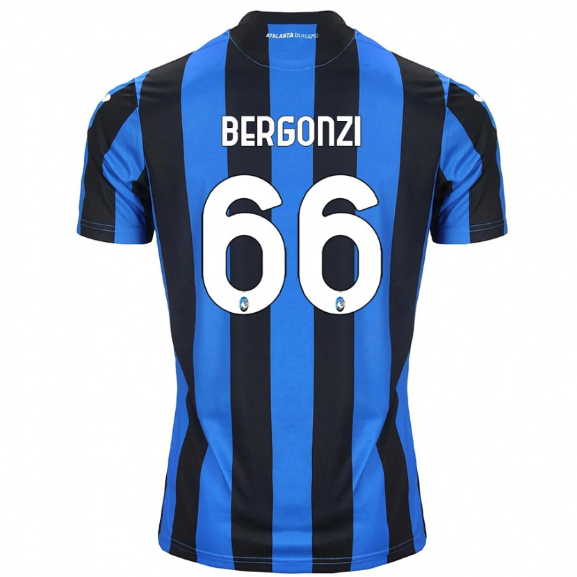 Danxen Kvinnor Federico Bergonzi #66 Blå Svart Hemmatröja Matchtröjor 2024/25 Tröjor T-Tröja