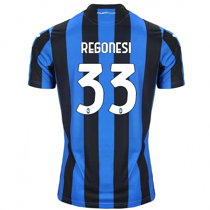 Danxen Kvinnor Iacopo Regonesi #33 Blå Svart Hemmatröja Matchtröjor 2024/25 Tröjor T-Tröja