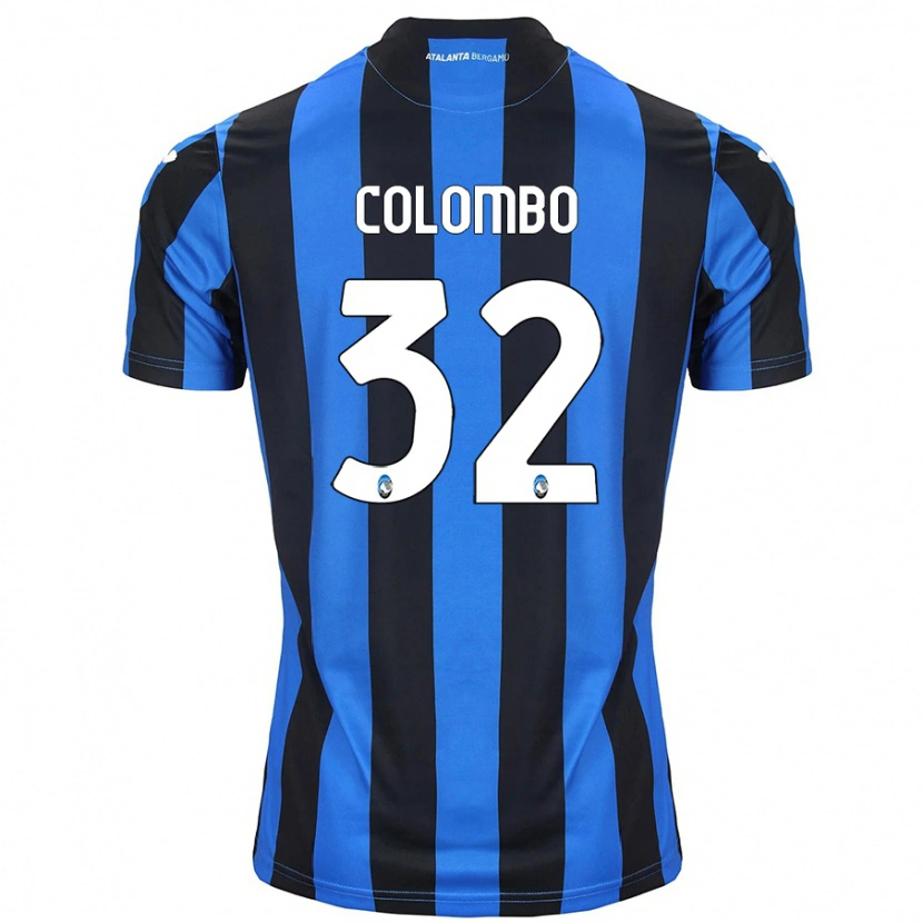 Danxen Kvinnor Matteo Colombo #32 Blå Svart Hemmatröja Matchtröjor 2024/25 Tröjor T-Tröja