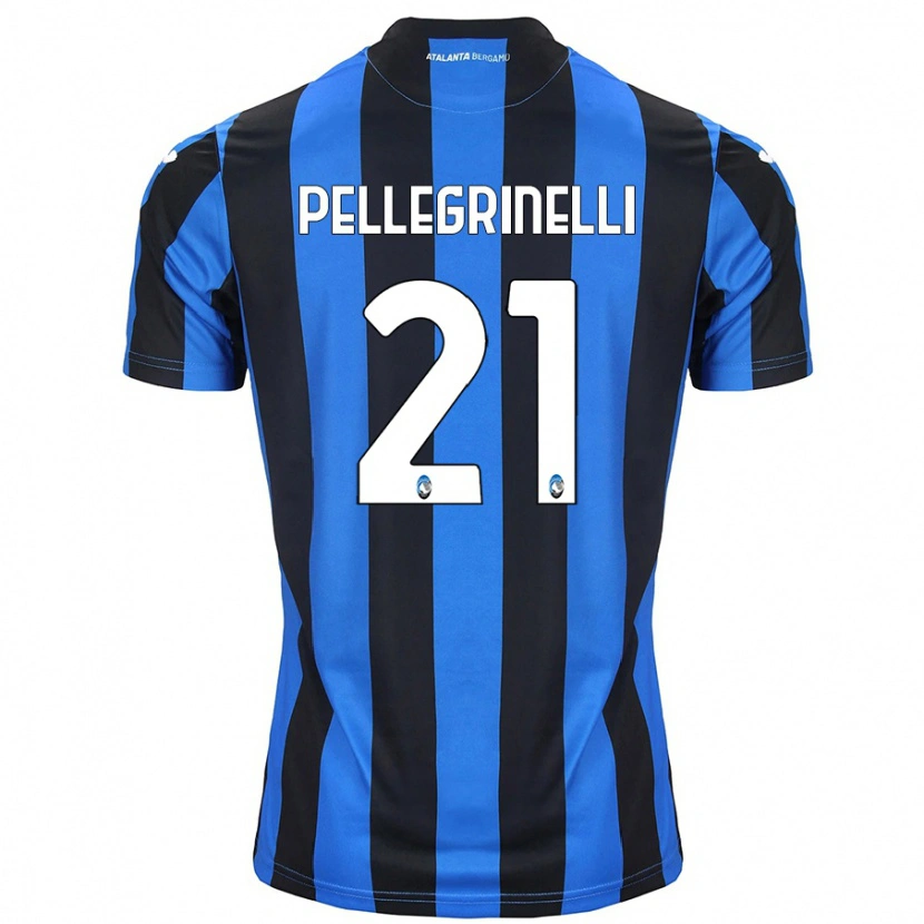 Danxen Kvinnor Giorgia Pellegrinelli #21 Blå Svart Hemmatröja Matchtröjor 2024/25 Tröjor T-Tröja
