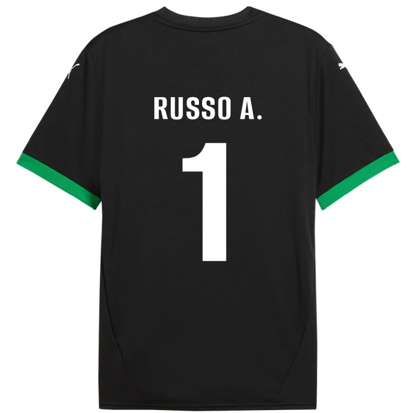 Danxen Kvinnor Alessandro Russo #1 Svart Mörkgrön Hemmatröja Matchtröjor 2024/25 Tröjor T-Tröja