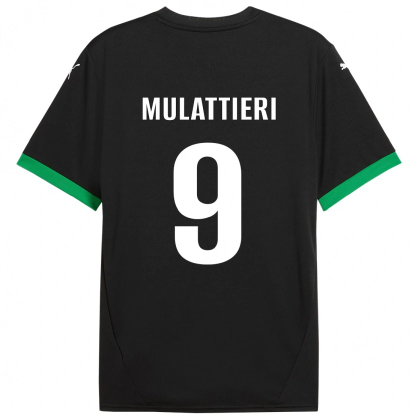 Danxen Kvinnor Samuele Mulattieri #9 Svart Mörkgrön Hemmatröja Matchtröjor 2024/25 Tröjor T-Tröja