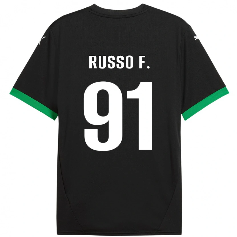 Danxen Kvinnor Flavio Russo #91 Svart Mörkgrön Hemmatröja Matchtröjor 2024/25 Tröjor T-Tröja