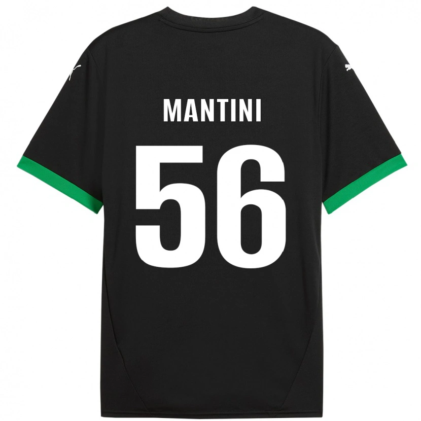 Danxen Kvinnor Raffaele Mantini #56 Svart Mörkgrön Hemmatröja Matchtröjor 2024/25 Tröjor T-Tröja