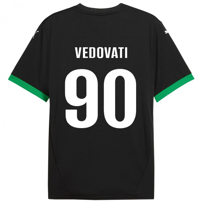 Danxen Kvinnor Gabriele Vedovati #90 Svart Mörkgrön Hemmatröja Matchtröjor 2024/25 Tröjor T-Tröja