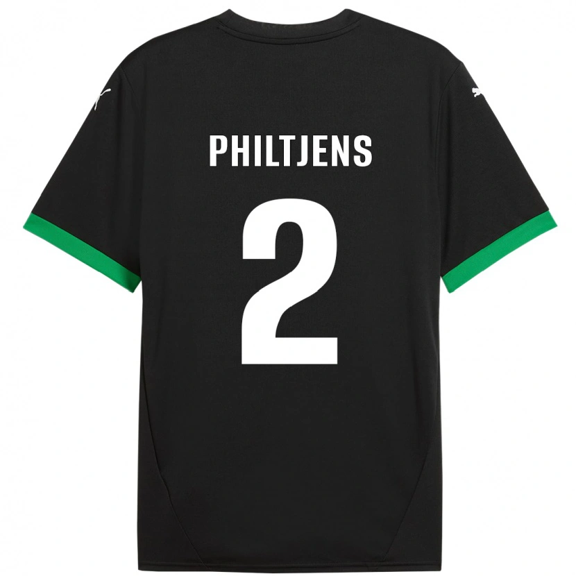 Danxen Kvinnor Davina Philtjens #2 Svart Mörkgrön Hemmatröja Matchtröjor 2024/25 Tröjor T-Tröja