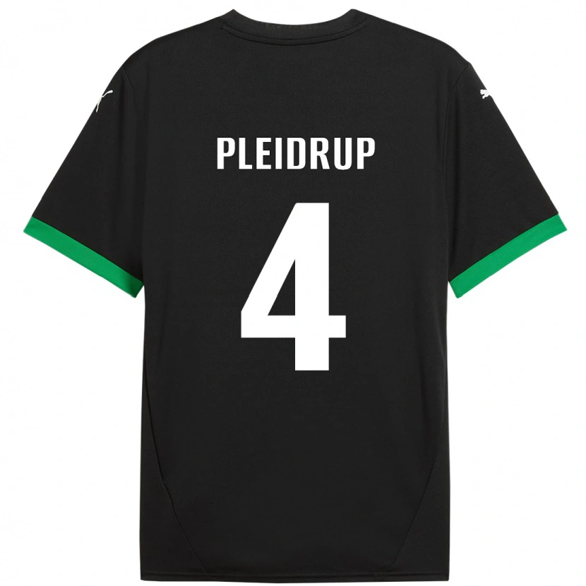 Danxen Kvinnor Caroline Pleidrup #4 Svart Mörkgrön Hemmatröja Matchtröjor 2024/25 Tröjor T-Tröja