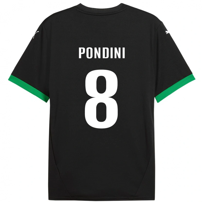 Danxen Kvinnor Giada Pondini #8 Svart Mörkgrön Hemmatröja Matchtröjor 2024/25 Tröjor T-Tröja