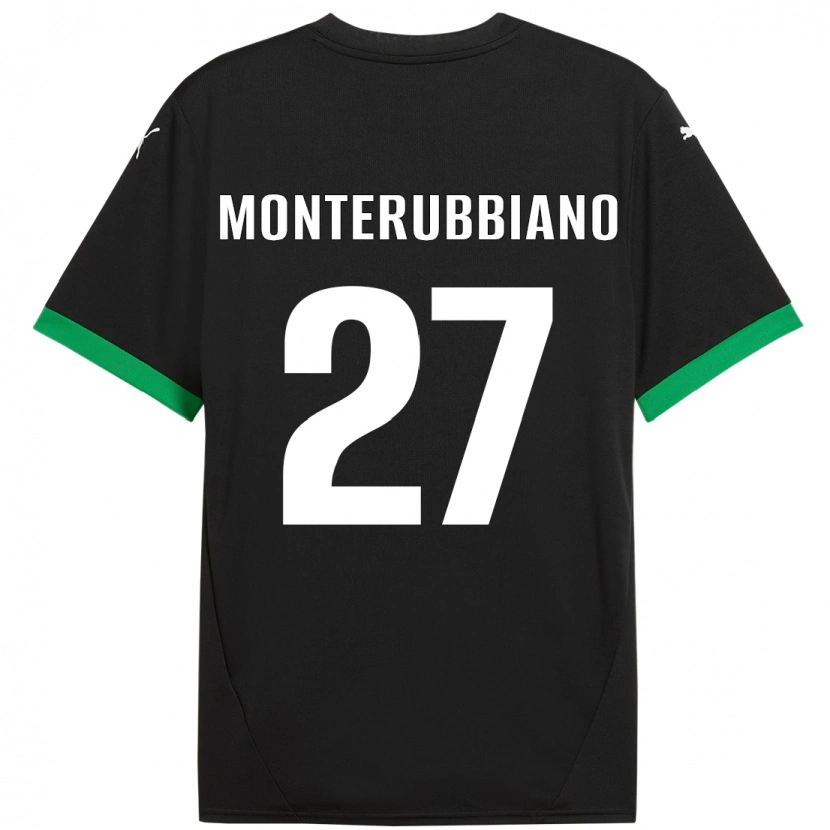 Danxen Kvinnor Valeria Monterubbiano #27 Svart Mörkgrön Hemmatröja Matchtröjor 2024/25 Tröjor T-Tröja
