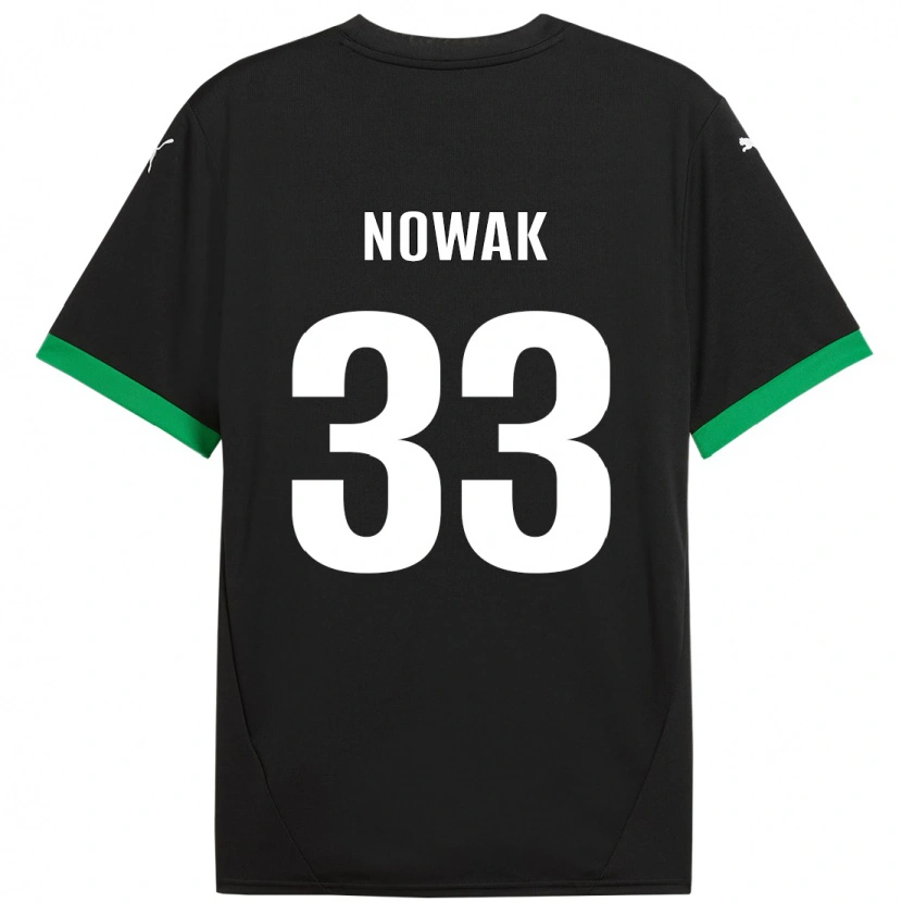 Danxen Kvinnor Julie Nowak #33 Svart Mörkgrön Hemmatröja Matchtröjor 2024/25 Tröjor T-Tröja