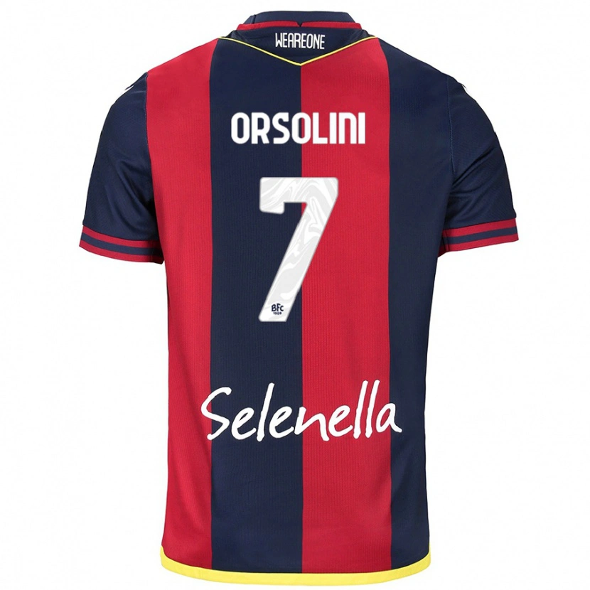 Danxen Kvinnor Riccardo Orsolini #7 Röd Kungsblå Hemmatröja Matchtröjor 2024/25 Tröjor T-Tröja