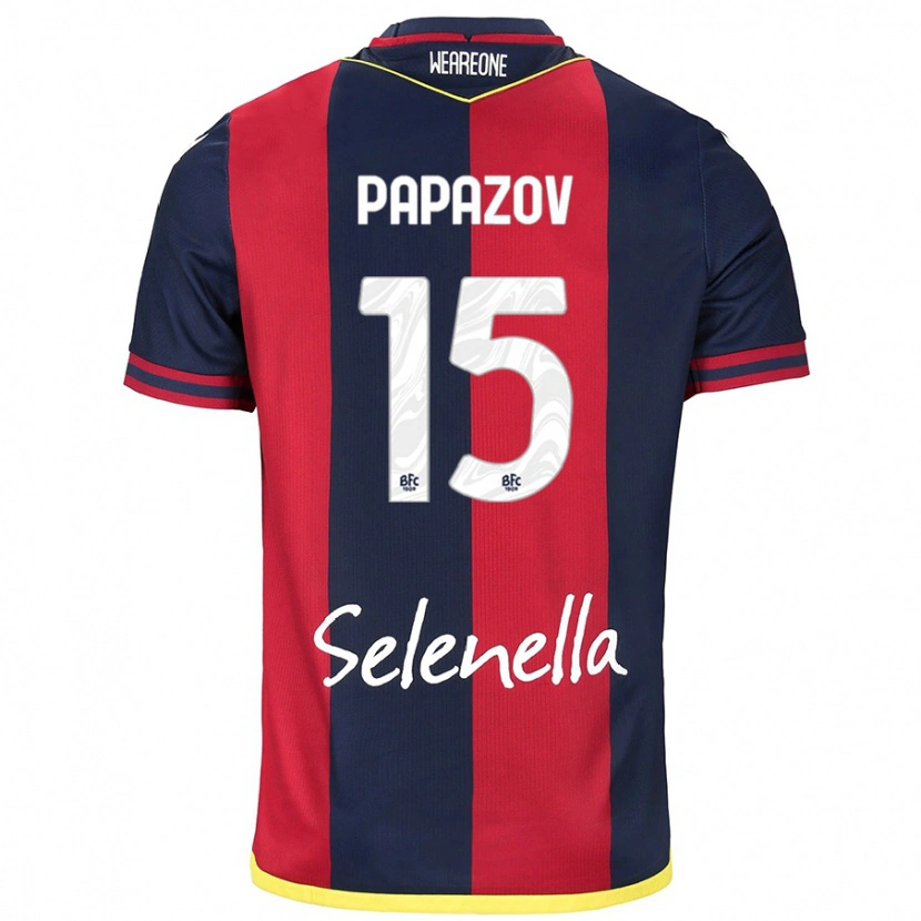 Danxen Kvinnor Dimitar Papazov #15 Röd Kungsblå Hemmatröja Matchtröjor 2024/25 Tröjor T-Tröja