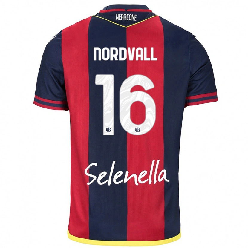 Danxen Kvinnor Ossian Nordvall #16 Röd Kungsblå Hemmatröja Matchtröjor 2024/25 Tröjor T-Tröja