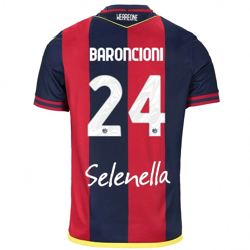 Danxen Kvinnor Davide Baroncioni #24 Röd Kungsblå Hemmatröja Matchtröjor 2024/25 Tröjor T-Tröja