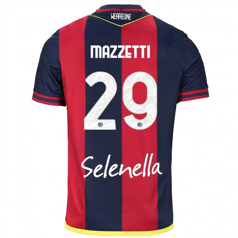 Danxen Kvinnor Gabriele Mazzetti #29 Röd Kungsblå Hemmatröja Matchtröjor 2024/25 Tröjor T-Tröja