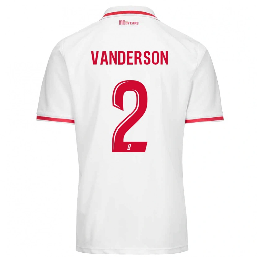 Danxen Kvinnor Vanderson #2 Vit Röd Hemmatröja Matchtröjor 2024/25 Tröjor T-Tröja