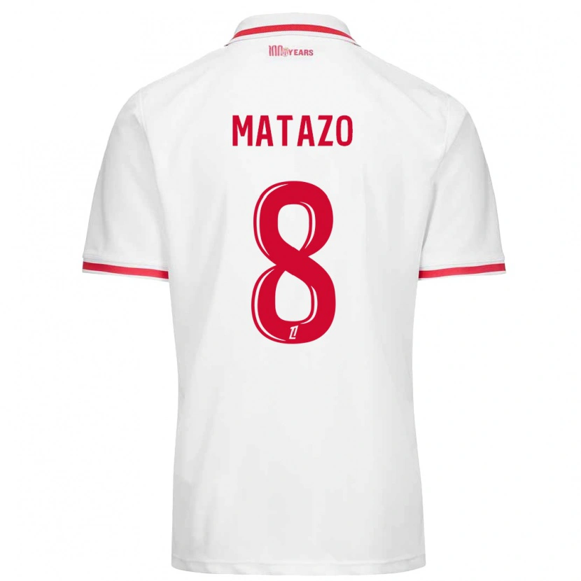 Danxen Kvinnor Eliot Matazo #8 Vit Röd Hemmatröja Matchtröjor 2024/25 Tröjor T-Tröja
