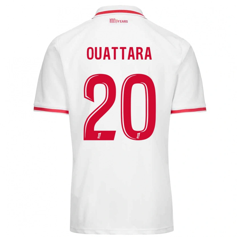 Danxen Kvinnor Kassoum Ouattara #20 Vit Röd Hemmatröja Matchtröjor 2024/25 Tröjor T-Tröja