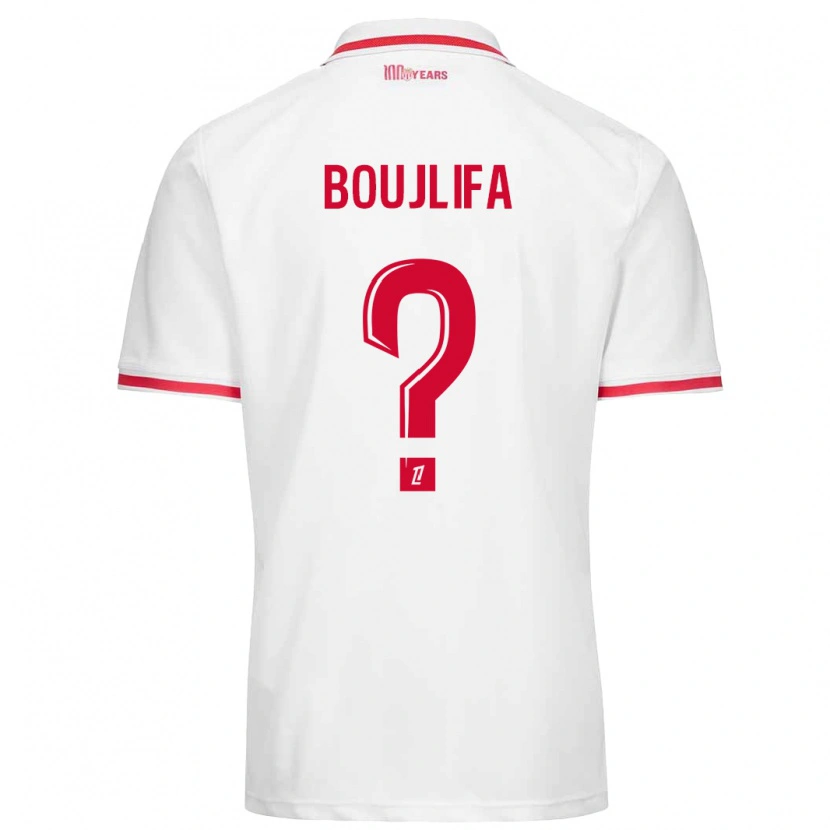 Danxen Kvinnor Fares Boujlifa #0 Vit Röd Hemmatröja Matchtröjor 2024/25 Tröjor T-Tröja