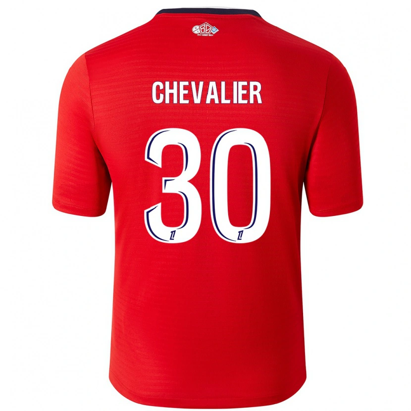 Danxen Kvinnor Lucas Chevalier #30 Röd Vit Hemmatröja Matchtröjor 2024/25 Tröjor T-Tröja