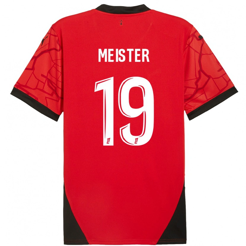 Danxen Kvinnor Henrik Meister #19 Röd Svart Hemmatröja Matchtröjor 2024/25 Tröjor T-Tröja