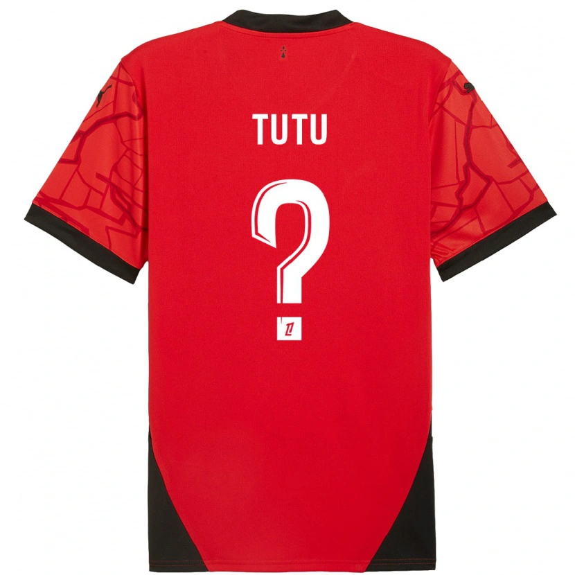 Danxen Kvinnor Gabriel Tutu #0 Röd Svart Hemmatröja Matchtröjor 2024/25 Tröjor T-Tröja
