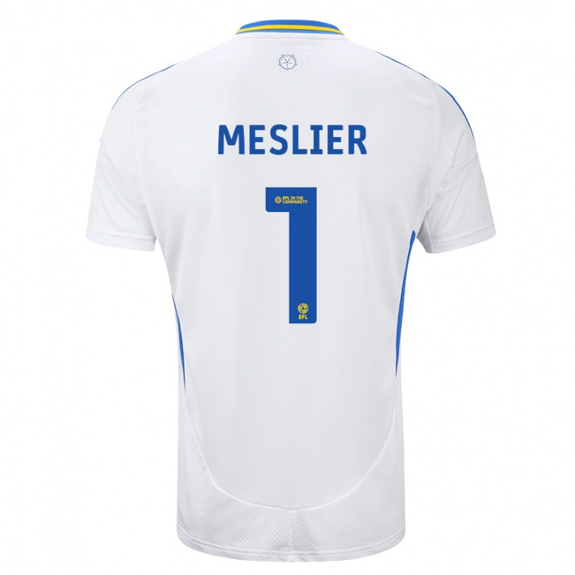 Danxen Kvinnor Illan Meslier #1 Vit Blå Hemmatröja Matchtröjor 2024/25 Tröjor T-Tröja