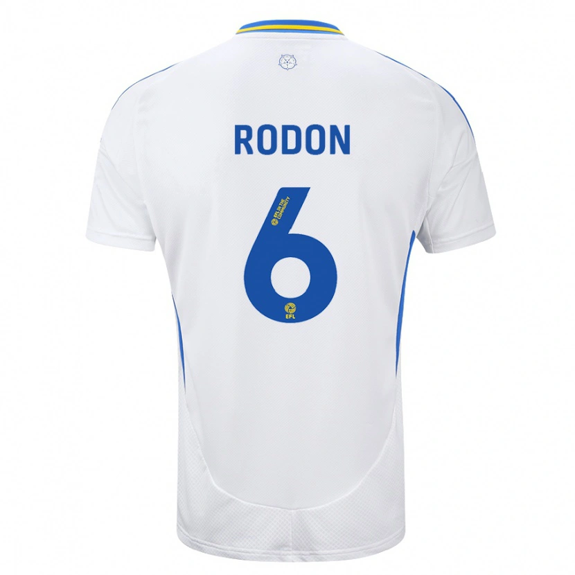 Danxen Kvinnor Joe Rodon #6 Vit Blå Hemmatröja Matchtröjor 2024/25 Tröjor T-Tröja