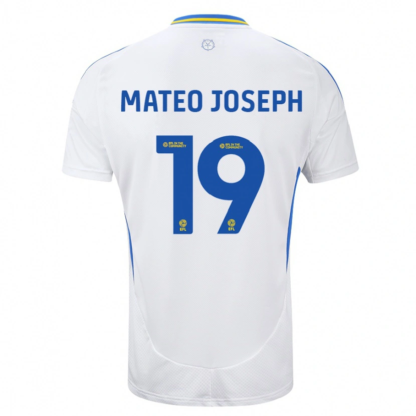 Danxen Kvinnor Mateo Joseph #19 Vit Blå Hemmatröja Matchtröjor 2024/25 Tröjor T-Tröja