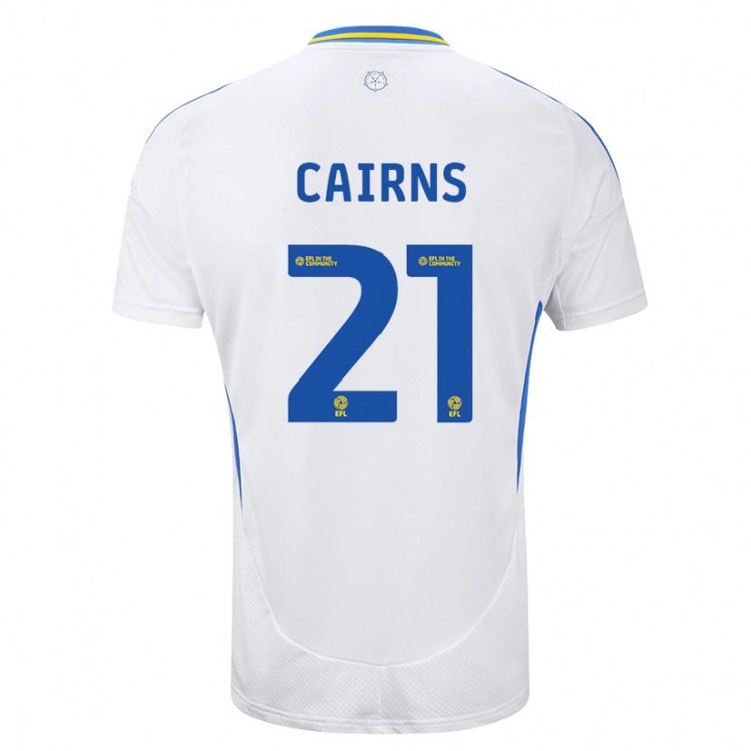 Danxen Kvinnor Alex Cairns #21 Vit Blå Hemmatröja Matchtröjor 2024/25 Tröjor T-Tröja