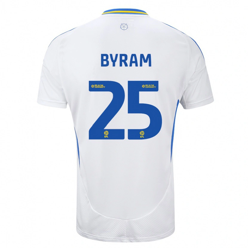 Danxen Kvinnor Sam Byram #25 Vit Blå Hemmatröja Matchtröjor 2024/25 Tröjor T-Tröja