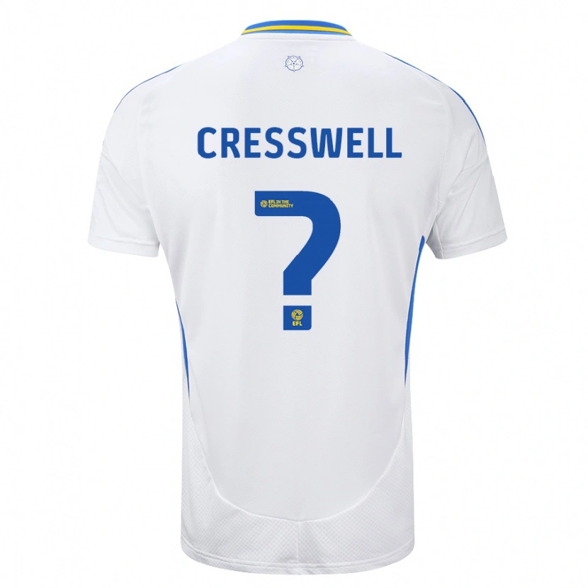 Danxen Kvinnor Alfie Cresswell #0 Vit Blå Hemmatröja Matchtröjor 2024/25 Tröjor T-Tröja