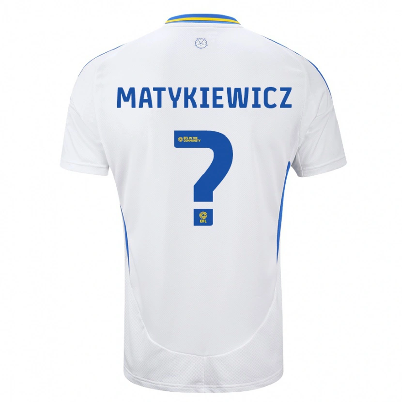 Danxen Kvinnor Luke Matykiewicz #0 Vit Blå Hemmatröja Matchtröjor 2024/25 Tröjor T-Tröja